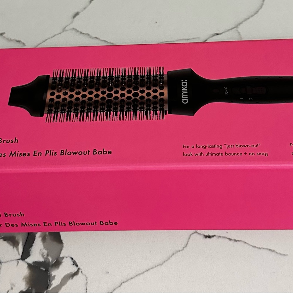 Amika Pink and Black Blowout Babe Brush
